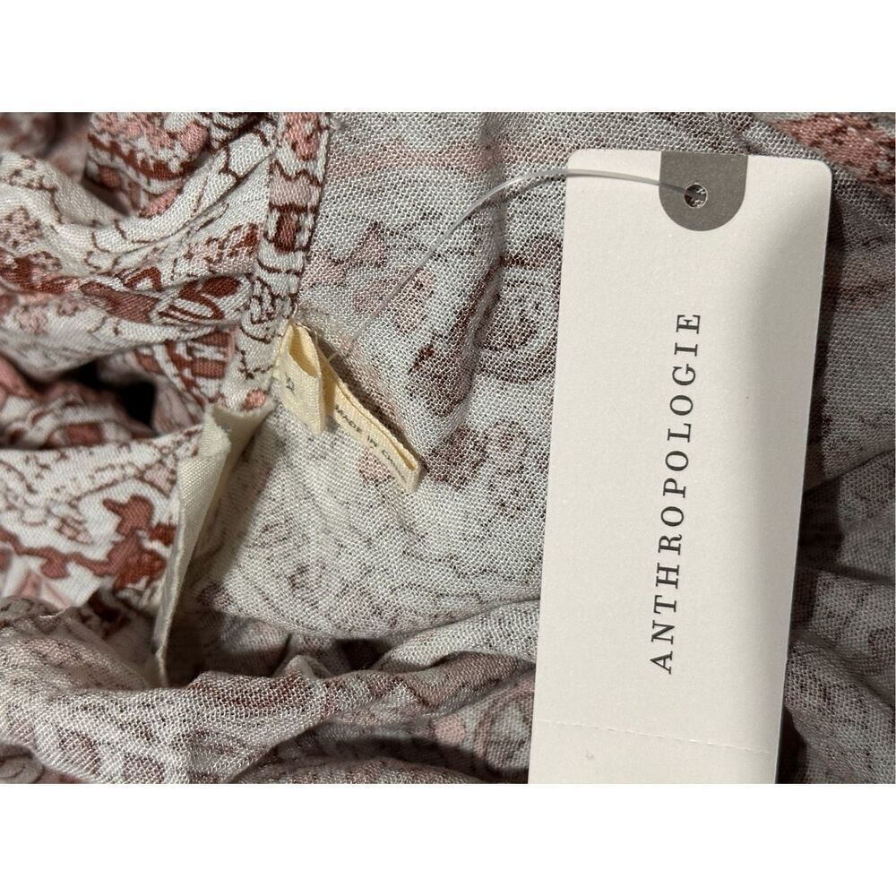 NEW WITH TAGS Anthropologie Lilka  Pink Paisley Tunic Dress Top Blouse Flowy Wom - Picture 8 of 8